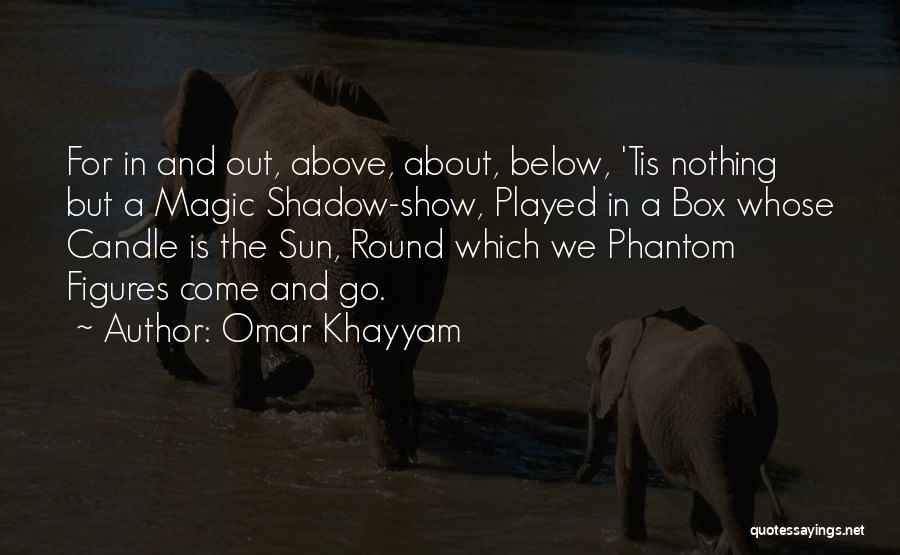 Omar Khayyam Quotes: For In And Out, Above, About, Below, 'tis Nothing But A Magic Shadow-show, Played In A Box Whose Candle Is