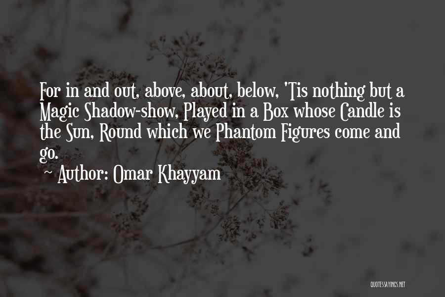 Omar Khayyam Quotes: For In And Out, Above, About, Below, 'tis Nothing But A Magic Shadow-show, Played In A Box Whose Candle Is