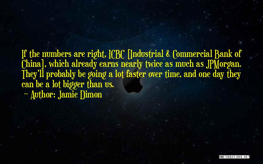 Jamie Dimon Quotes: If The Numbers Are Right, Icbc [industrial & Commercial Bank Of China], Which Already Earns Nearly Twice As Much As