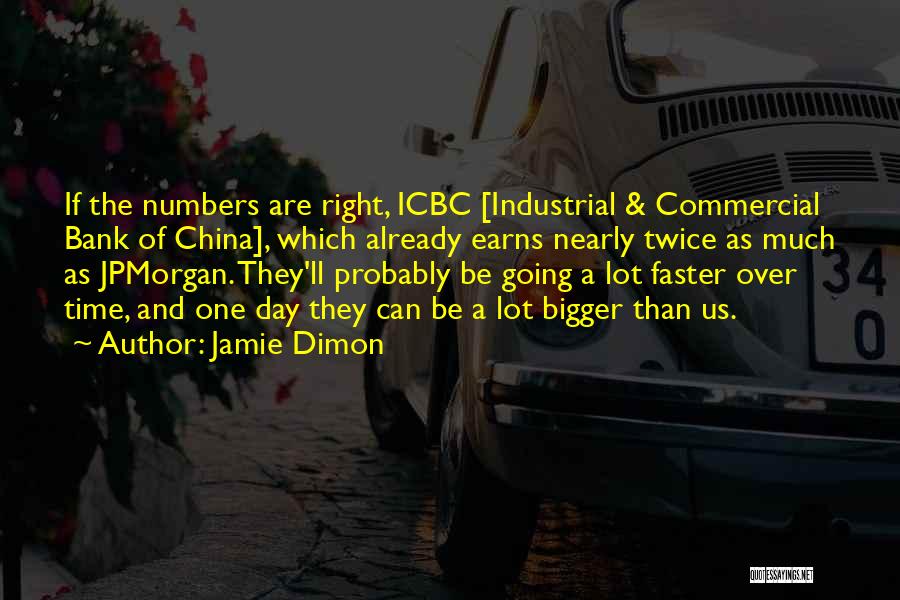 Jamie Dimon Quotes: If The Numbers Are Right, Icbc [industrial & Commercial Bank Of China], Which Already Earns Nearly Twice As Much As