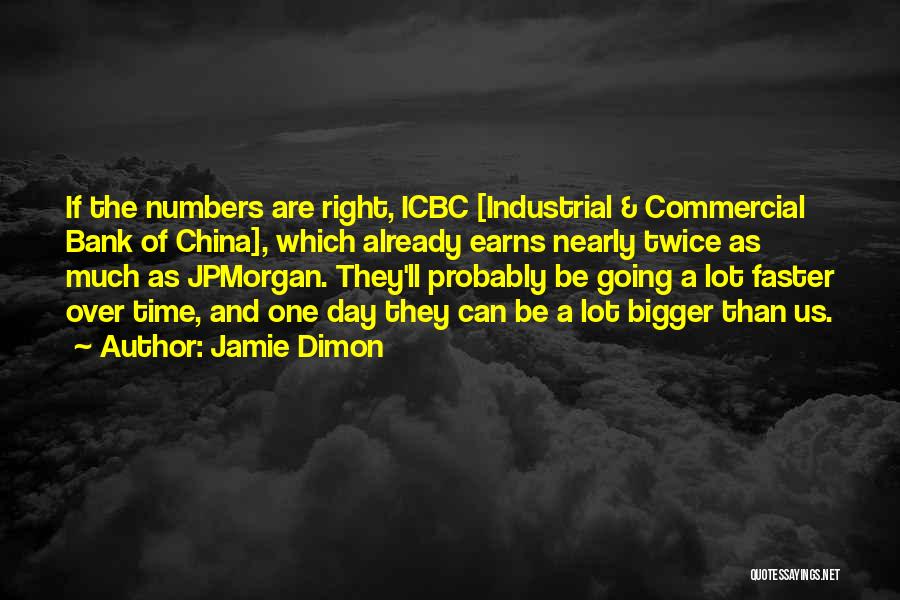 Jamie Dimon Quotes: If The Numbers Are Right, Icbc [industrial & Commercial Bank Of China], Which Already Earns Nearly Twice As Much As