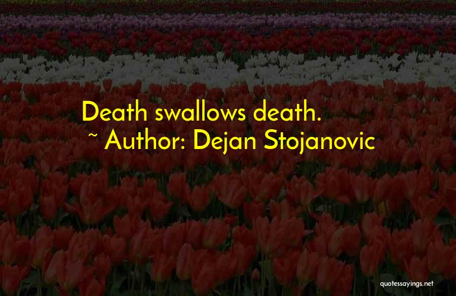 Dejan Stojanovic Quotes: Death Swallows Death.