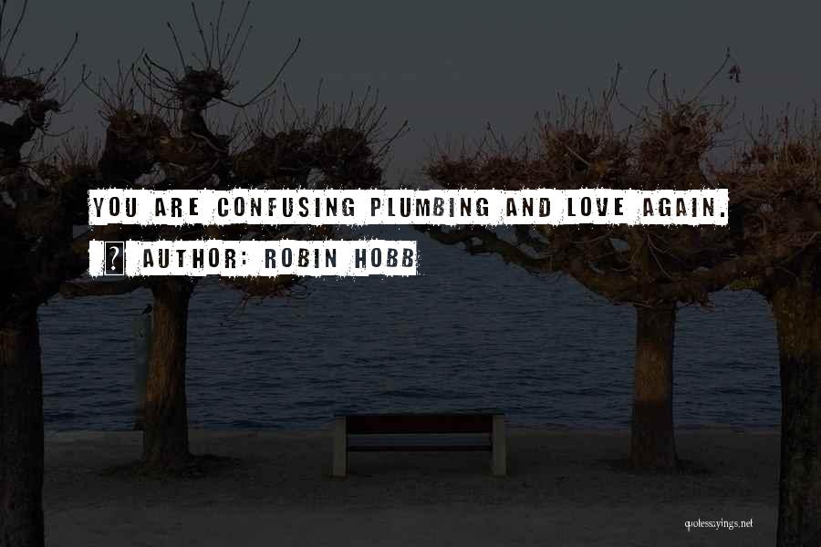 Robin Hobb Quotes: You Are Confusing Plumbing And Love Again.