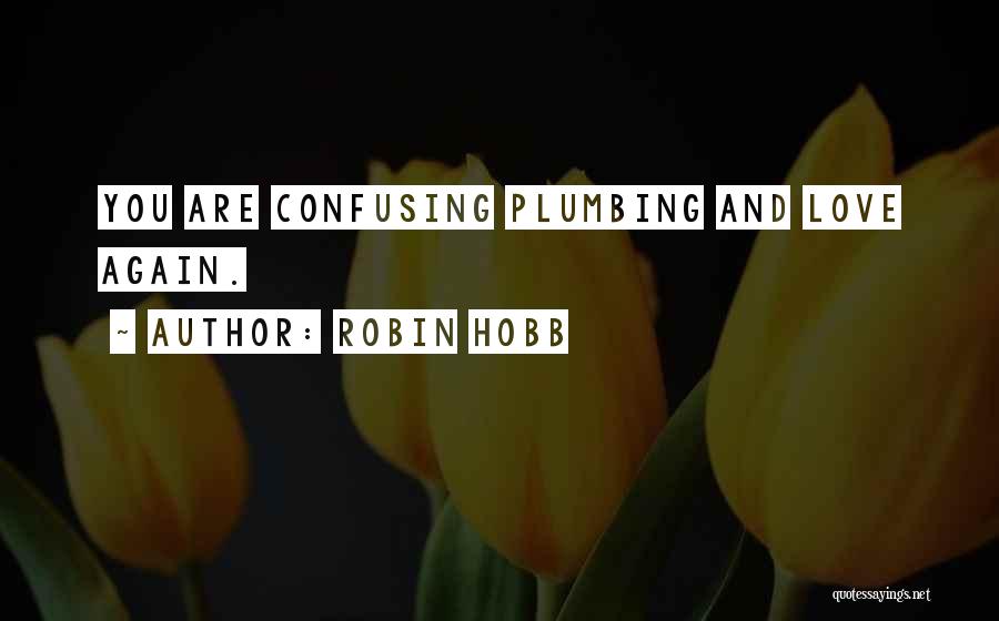 Robin Hobb Quotes: You Are Confusing Plumbing And Love Again.