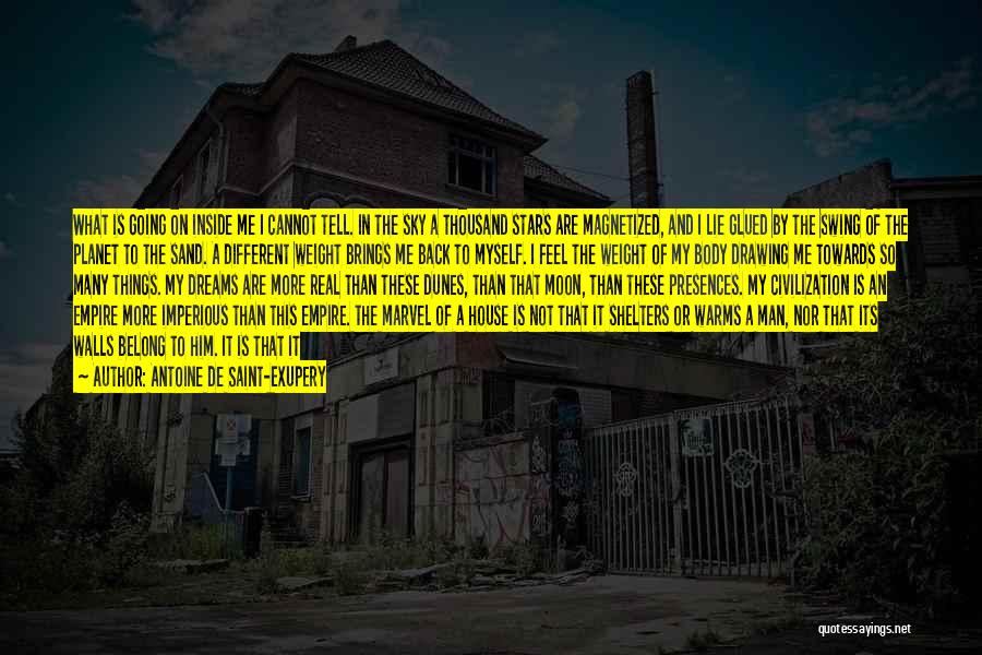 Antoine De Saint-Exupery Quotes: What Is Going On Inside Me I Cannot Tell. In The Sky A Thousand Stars Are Magnetized, And I Lie