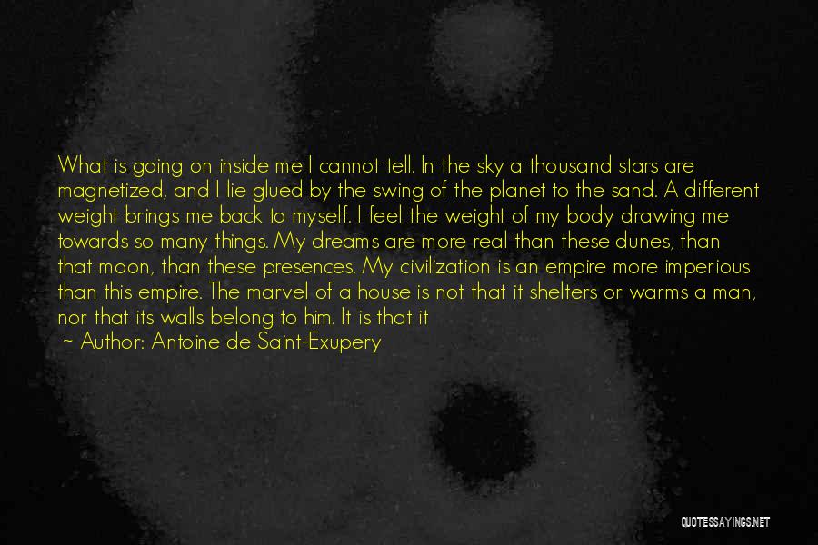 Antoine De Saint-Exupery Quotes: What Is Going On Inside Me I Cannot Tell. In The Sky A Thousand Stars Are Magnetized, And I Lie