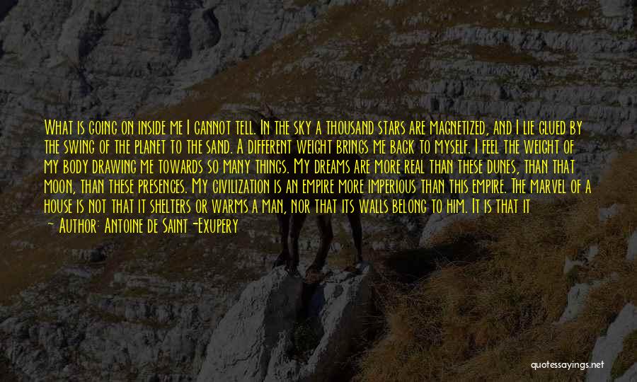 Antoine De Saint-Exupery Quotes: What Is Going On Inside Me I Cannot Tell. In The Sky A Thousand Stars Are Magnetized, And I Lie