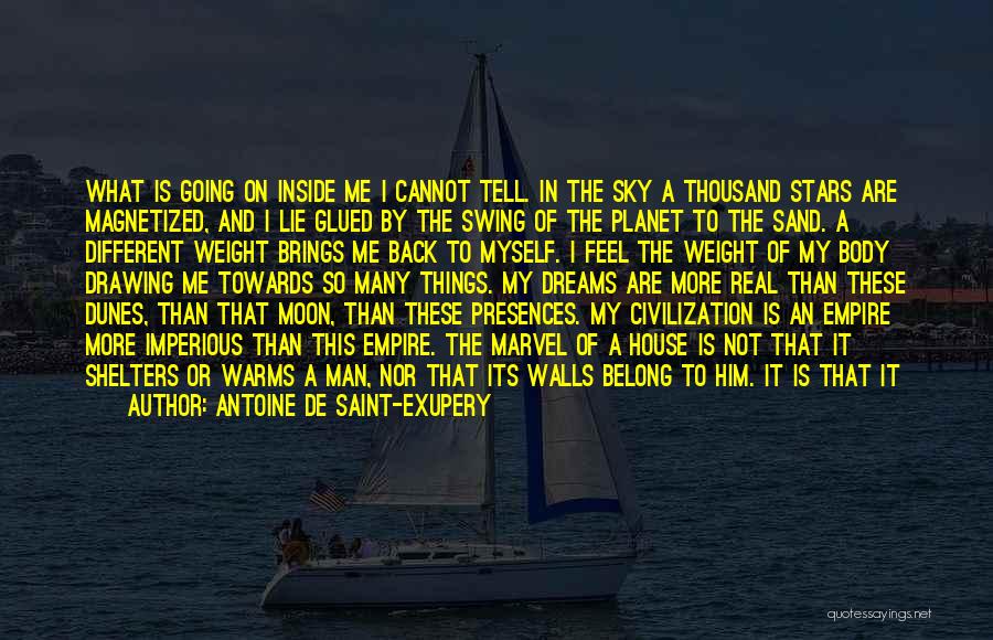 Antoine De Saint-Exupery Quotes: What Is Going On Inside Me I Cannot Tell. In The Sky A Thousand Stars Are Magnetized, And I Lie