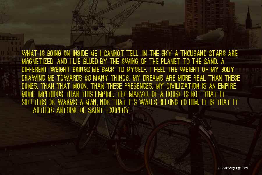 Antoine De Saint-Exupery Quotes: What Is Going On Inside Me I Cannot Tell. In The Sky A Thousand Stars Are Magnetized, And I Lie