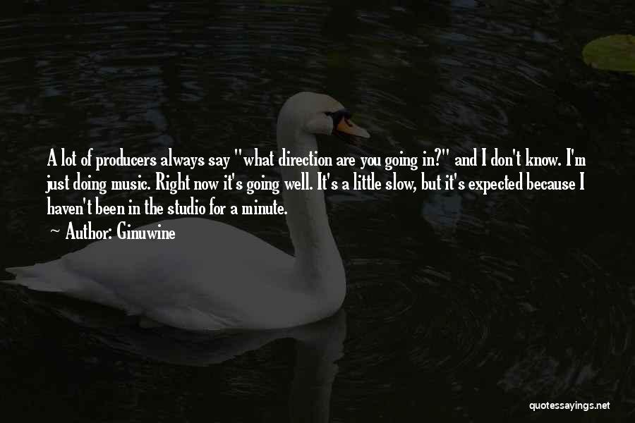 Ginuwine Quotes: A Lot Of Producers Always Say What Direction Are You Going In? And I Don't Know. I'm Just Doing Music.