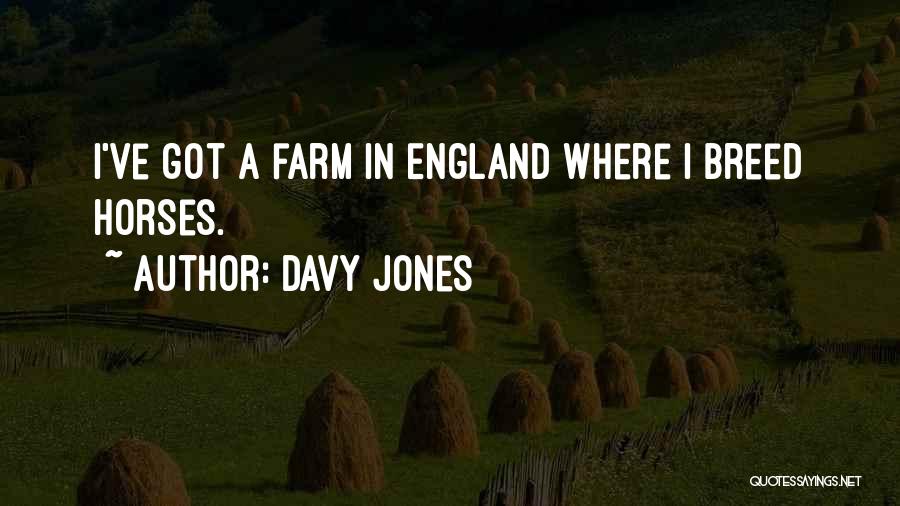 Davy Jones Quotes: I've Got A Farm In England Where I Breed Horses.