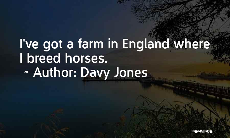 Davy Jones Quotes: I've Got A Farm In England Where I Breed Horses.