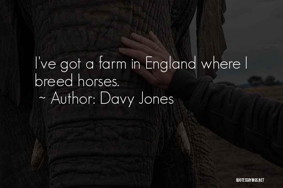 Davy Jones Quotes: I've Got A Farm In England Where I Breed Horses.