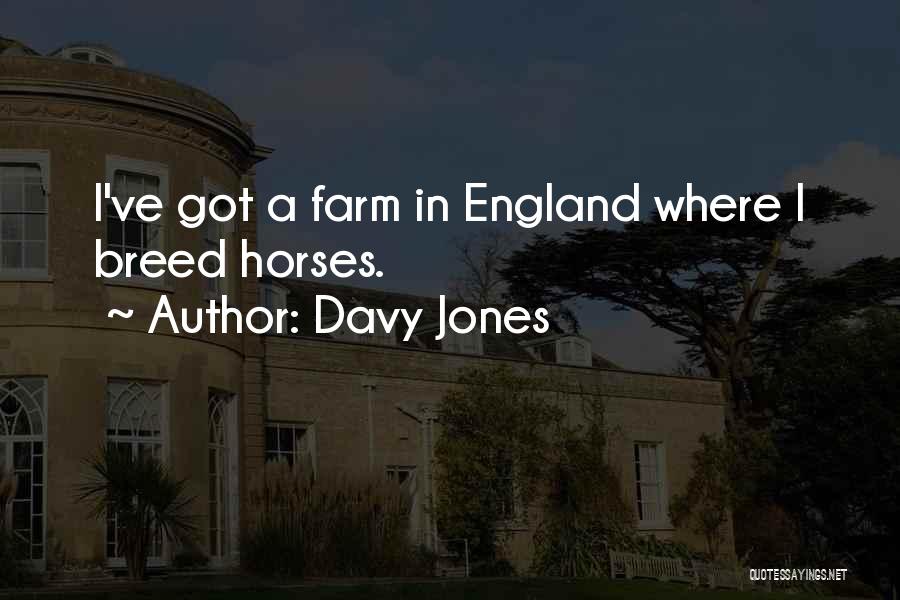 Davy Jones Quotes: I've Got A Farm In England Where I Breed Horses.