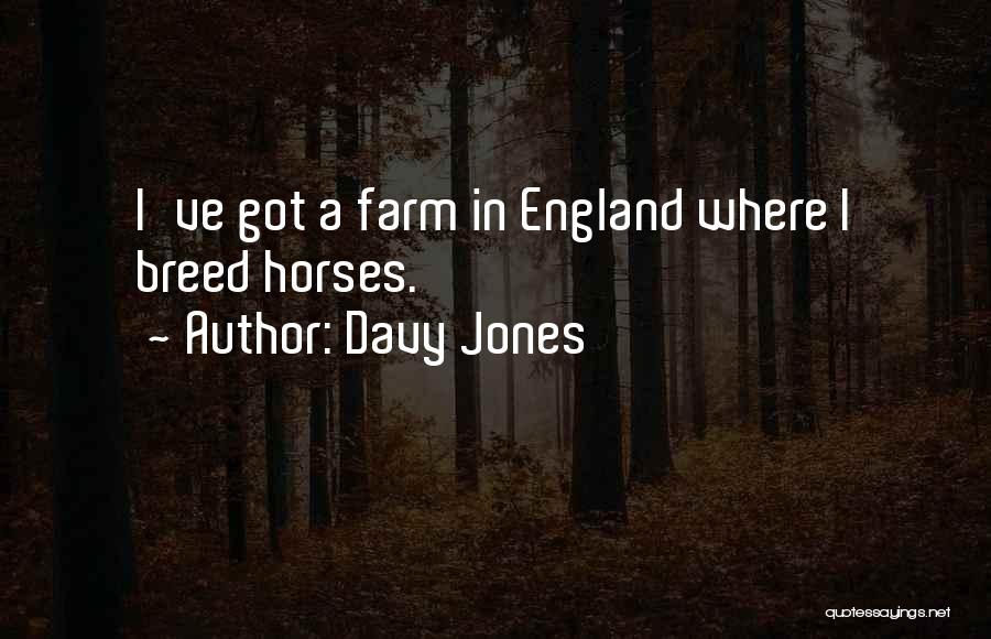 Davy Jones Quotes: I've Got A Farm In England Where I Breed Horses.