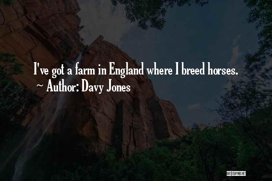 Davy Jones Quotes: I've Got A Farm In England Where I Breed Horses.