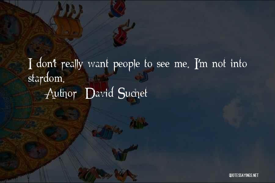 David Suchet Quotes: I Don't Really Want People To See Me. I'm Not Into Stardom.