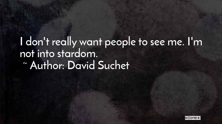 David Suchet Quotes: I Don't Really Want People To See Me. I'm Not Into Stardom.