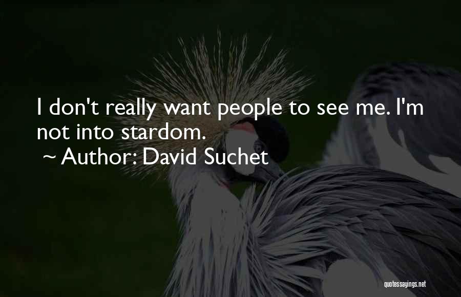 David Suchet Quotes: I Don't Really Want People To See Me. I'm Not Into Stardom.