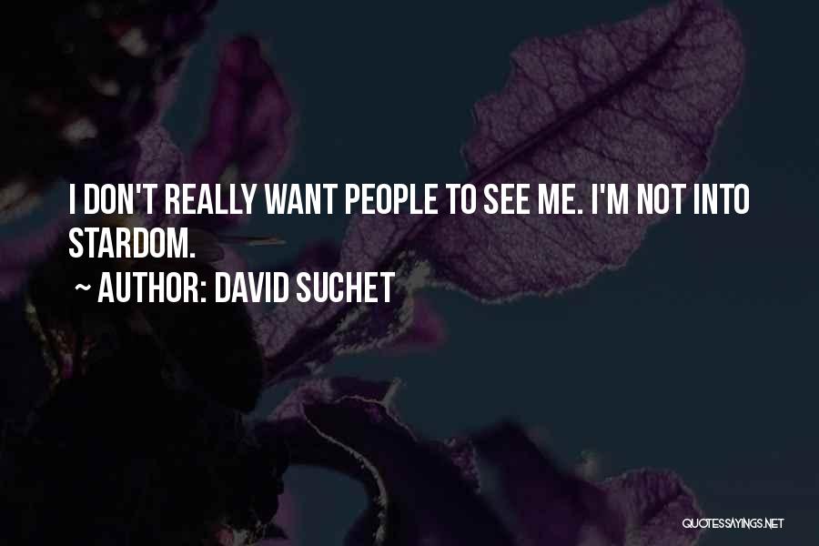 David Suchet Quotes: I Don't Really Want People To See Me. I'm Not Into Stardom.