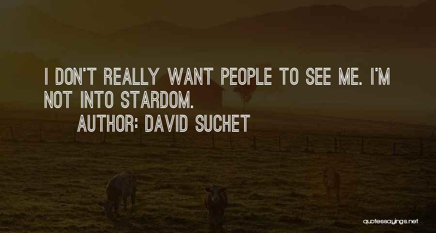 David Suchet Quotes: I Don't Really Want People To See Me. I'm Not Into Stardom.