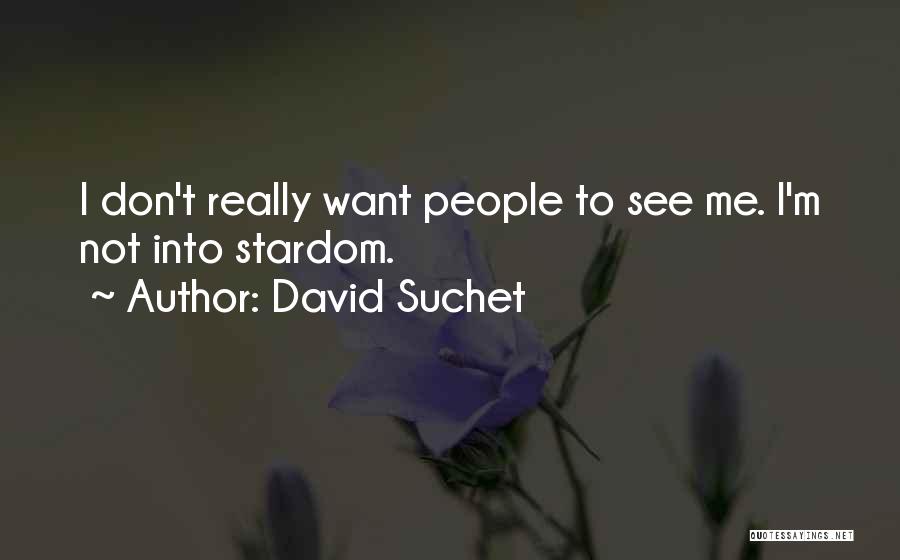 David Suchet Quotes: I Don't Really Want People To See Me. I'm Not Into Stardom.