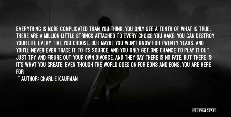 Charlie Kaufman Quotes: Everything Is More Complicated Than You Think. You Only See A Tenth Of What Is True. There Are A Million