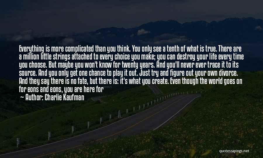 Charlie Kaufman Quotes: Everything Is More Complicated Than You Think. You Only See A Tenth Of What Is True. There Are A Million