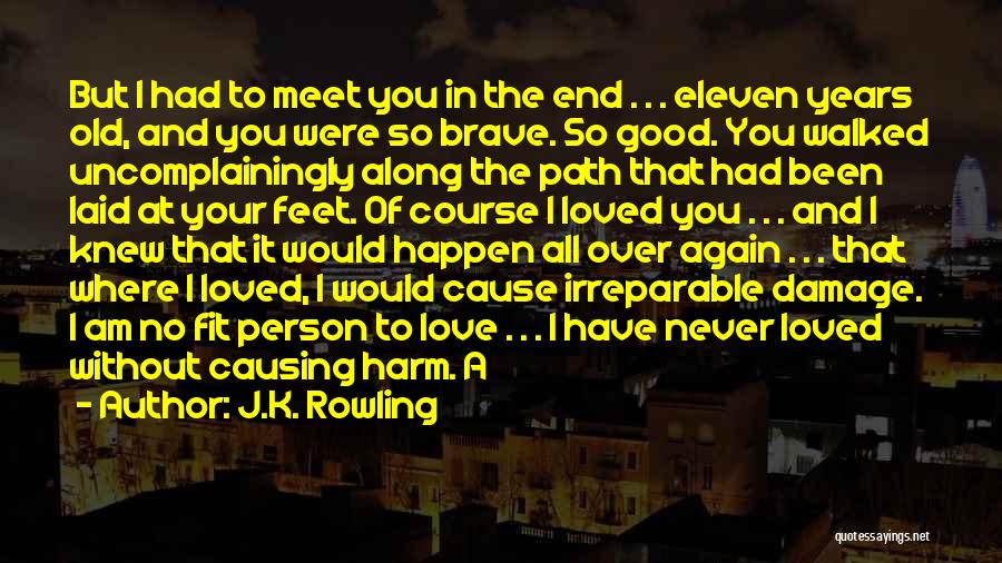 J.K. Rowling Quotes: But I Had To Meet You In The End . . . Eleven Years Old, And You Were So Brave.