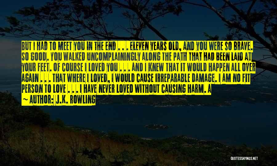 J.K. Rowling Quotes: But I Had To Meet You In The End . . . Eleven Years Old, And You Were So Brave.