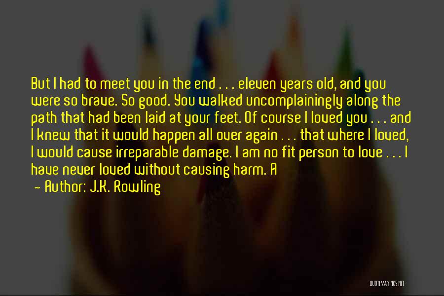 J.K. Rowling Quotes: But I Had To Meet You In The End . . . Eleven Years Old, And You Were So Brave.