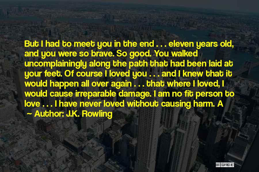 J.K. Rowling Quotes: But I Had To Meet You In The End . . . Eleven Years Old, And You Were So Brave.