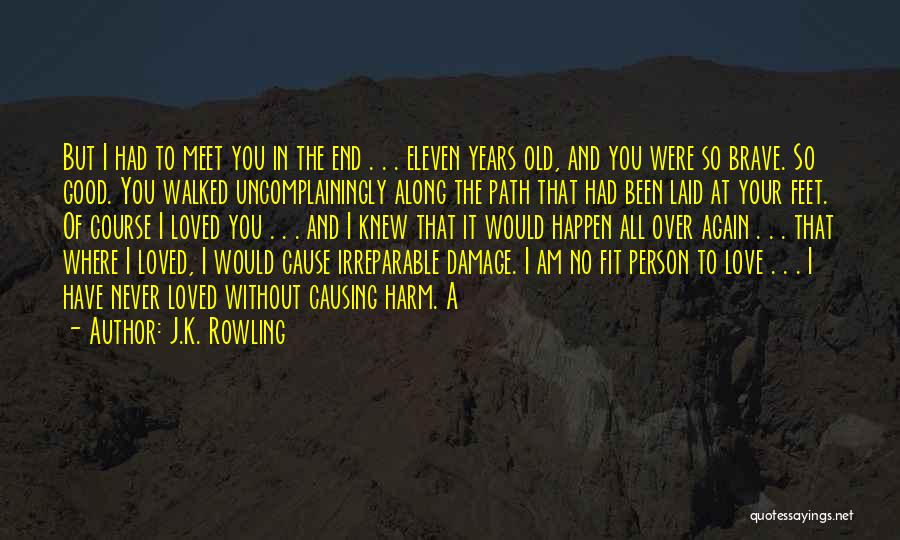 J.K. Rowling Quotes: But I Had To Meet You In The End . . . Eleven Years Old, And You Were So Brave.