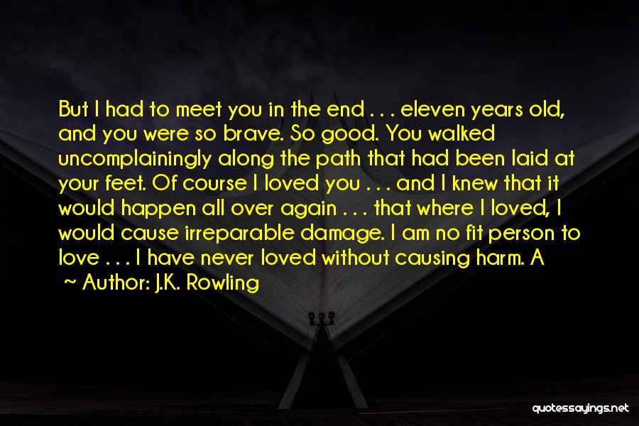 J.K. Rowling Quotes: But I Had To Meet You In The End . . . Eleven Years Old, And You Were So Brave.