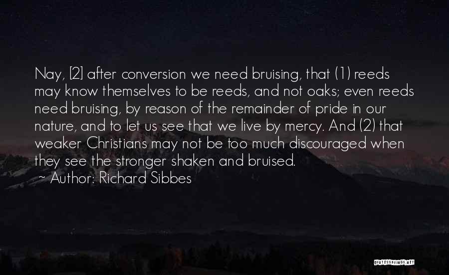 Richard Sibbes Quotes: Nay, [2] After Conversion We Need Bruising, That (1) Reeds May Know Themselves To Be Reeds, And Not Oaks; Even