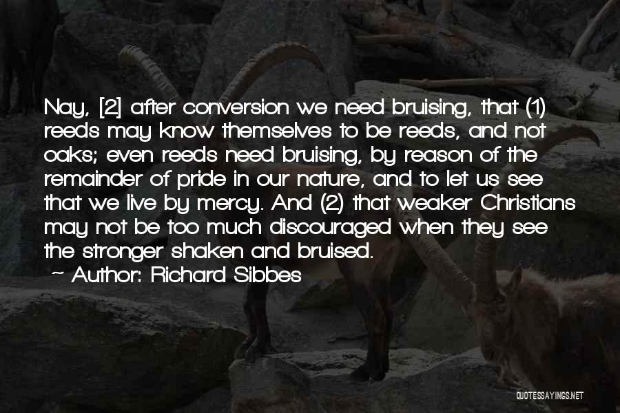 Richard Sibbes Quotes: Nay, [2] After Conversion We Need Bruising, That (1) Reeds May Know Themselves To Be Reeds, And Not Oaks; Even