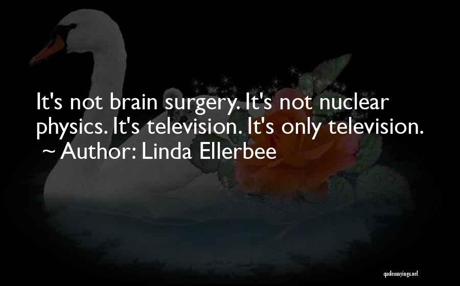 Linda Ellerbee Quotes: It's Not Brain Surgery. It's Not Nuclear Physics. It's Television. It's Only Television.