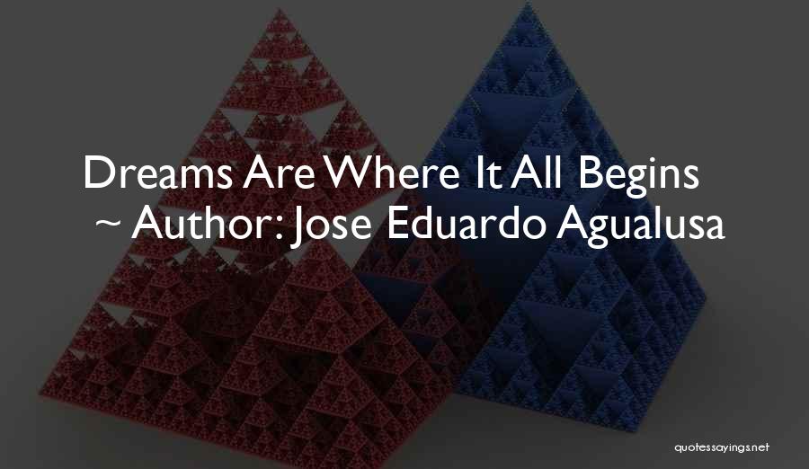 Jose Eduardo Agualusa Quotes: Dreams Are Where It All Begins
