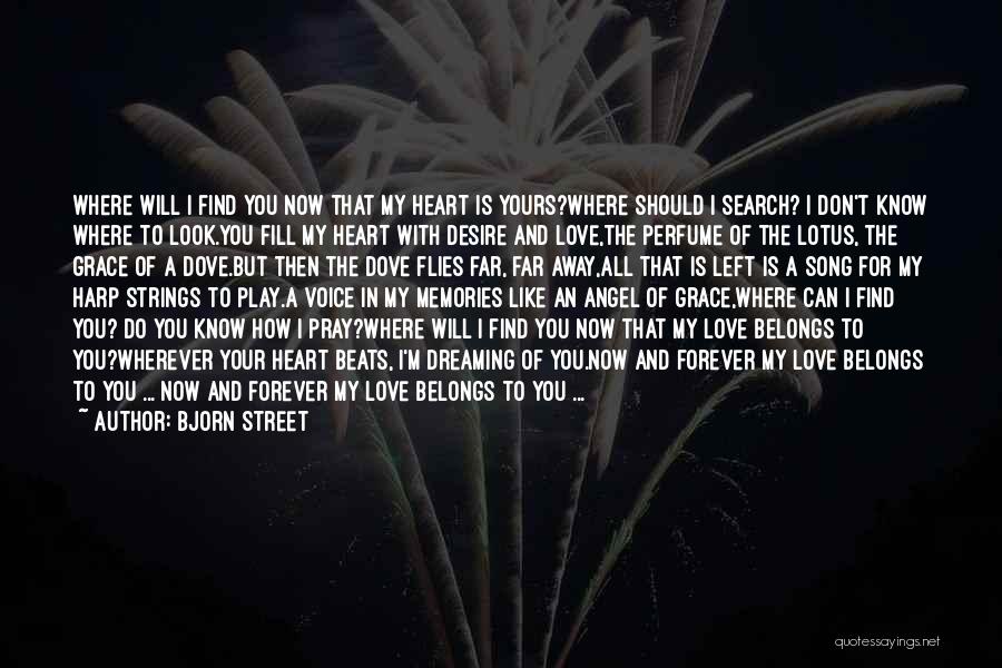 Bjorn Street Quotes: Where Will I Find You Now That My Heart Is Yours?where Should I Search? I Don't Know Where To Look.you