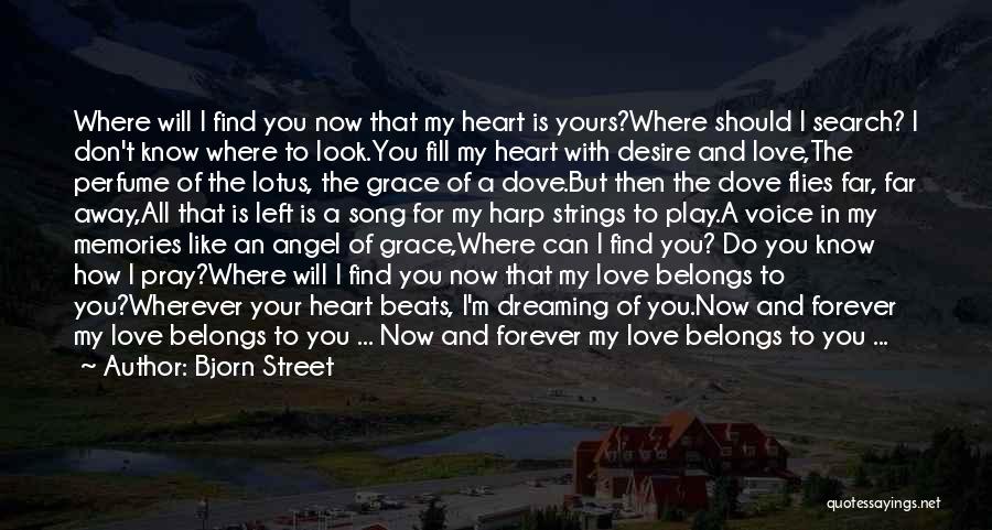 Bjorn Street Quotes: Where Will I Find You Now That My Heart Is Yours?where Should I Search? I Don't Know Where To Look.you