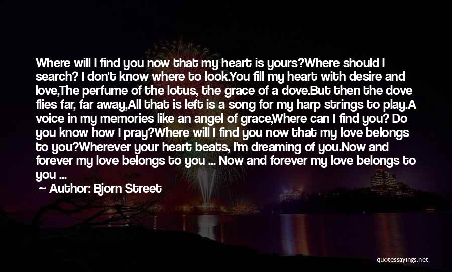 Bjorn Street Quotes: Where Will I Find You Now That My Heart Is Yours?where Should I Search? I Don't Know Where To Look.you