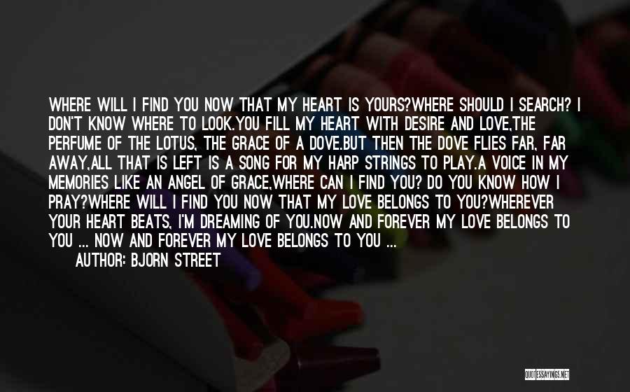 Bjorn Street Quotes: Where Will I Find You Now That My Heart Is Yours?where Should I Search? I Don't Know Where To Look.you