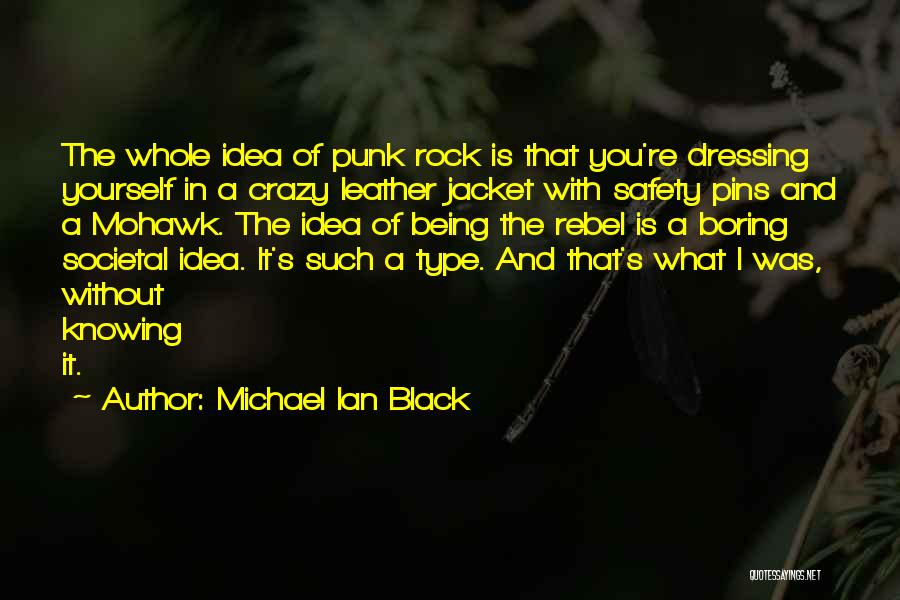 Michael Ian Black Quotes: The Whole Idea Of Punk Rock Is That You're Dressing Yourself In A Crazy Leather Jacket With Safety Pins And