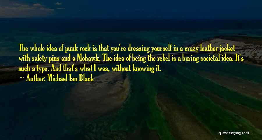 Michael Ian Black Quotes: The Whole Idea Of Punk Rock Is That You're Dressing Yourself In A Crazy Leather Jacket With Safety Pins And