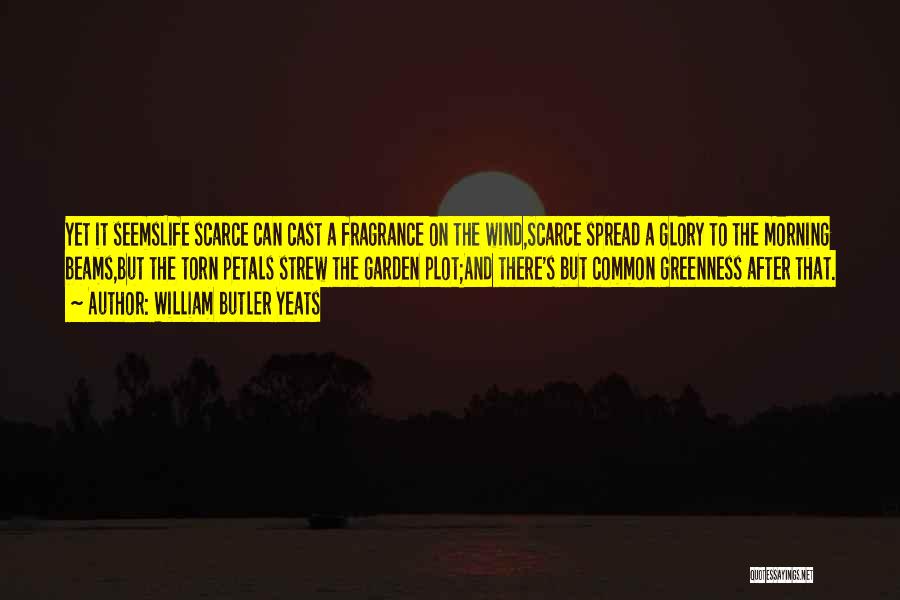 William Butler Yeats Quotes: Yet It Seemslife Scarce Can Cast A Fragrance On The Wind,scarce Spread A Glory To The Morning Beams,but The Torn