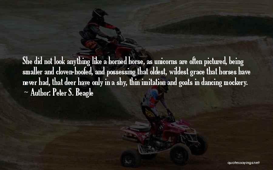 Peter S. Beagle Quotes: She Did Not Look Anything Like A Horned Horse, As Unicorns Are Often Pictured, Being Smaller And Cloven-hoofed, And Possessing