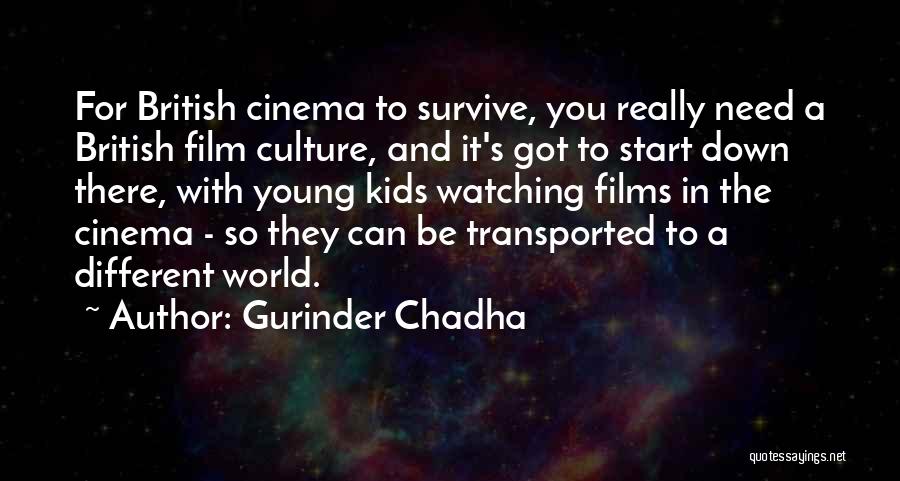 Gurinder Chadha Quotes: For British Cinema To Survive, You Really Need A British Film Culture, And It's Got To Start Down There, With