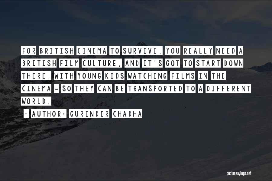 Gurinder Chadha Quotes: For British Cinema To Survive, You Really Need A British Film Culture, And It's Got To Start Down There, With