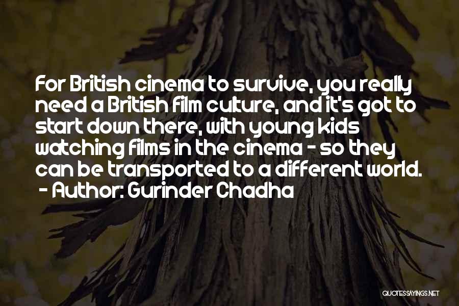 Gurinder Chadha Quotes: For British Cinema To Survive, You Really Need A British Film Culture, And It's Got To Start Down There, With