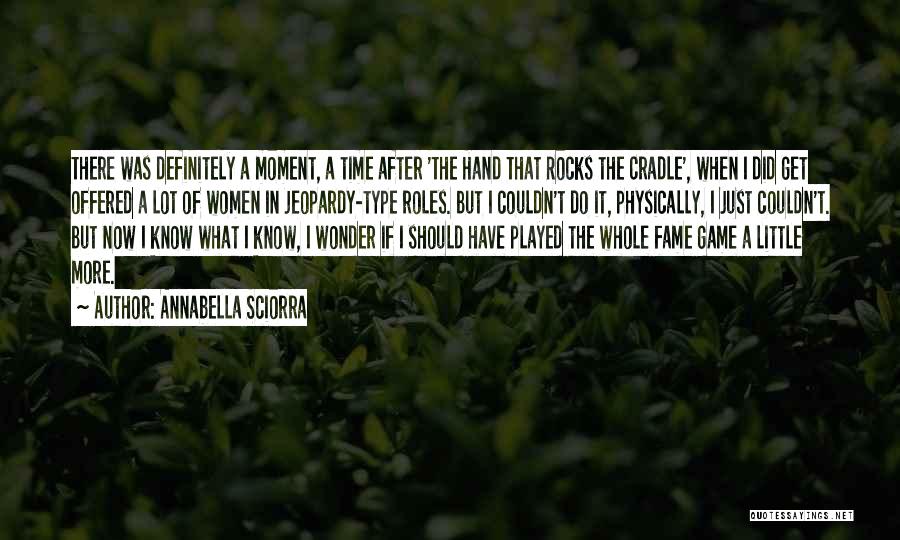 Annabella Sciorra Quotes: There Was Definitely A Moment, A Time After 'the Hand That Rocks The Cradle', When I Did Get Offered A